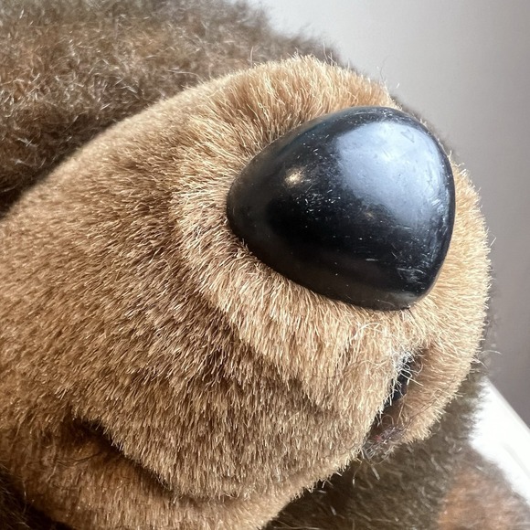 MJC International Teddy Bear Plush 18" Floppy Lays Flat Brown Sewn Paws Vtg 1988 - Picture 3 of 7